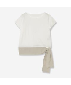 R-ISM / リズム カットソー | 【汗染み防止・撥水加工・接触冷感】リボンヘムコンビカットソー