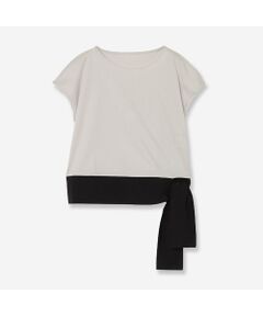 R-ISM / リズム カットソー | 【汗染み防止・撥水加工・接触冷感】リボンヘムコンビカットソー