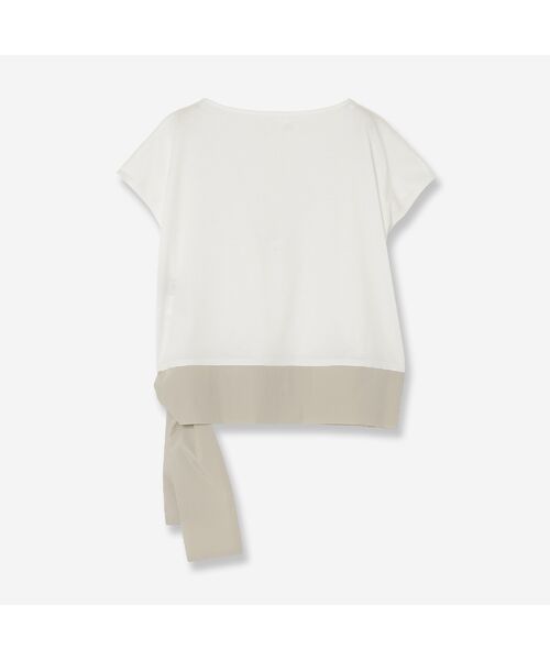 R-ISM / リズム カットソー | 【汗染み防止・撥水加工・接触冷感】リボンヘムコンビカットソー | 詳細1