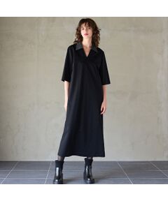 R-ISM / リズム ミニ丈・ひざ丈ワンピース | 【接触冷感・UVカット】ポロ襟ジャージーワンピース