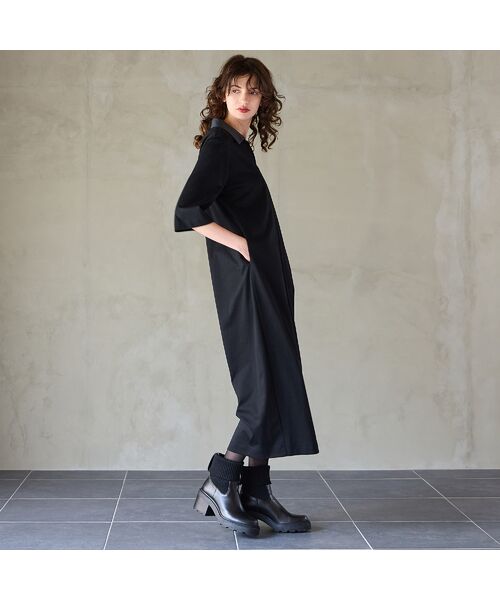 R-ISM / リズム ミニ丈・ひざ丈ワンピース | 【接触冷感・UVカット】ポロ襟ジャージーワンピース | 詳細5