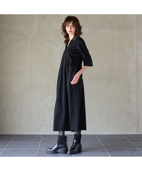 R-ISM / リズム ミニ丈・ひざ丈ワンピース | 【接触冷感・UVカット】ポロ襟ジャージーワンピース | 詳細8