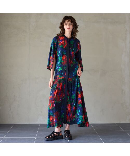 R-ISM / リズム ミニ丈・ひざ丈ワンピース | 【IMPORT PRINT】プリントシャツワンピース | 詳細15