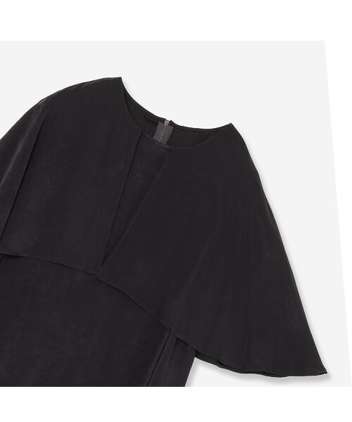 R-ISM / リズム シャツ・ブラウス | 【セットアップ対応・洗える】サテンピーチケープブラウス | 詳細1