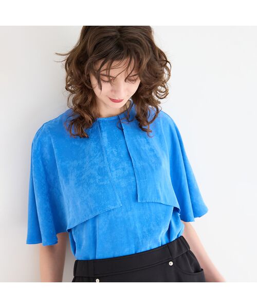 R-ISM / リズム シャツ・ブラウス | 【セットアップ対応・洗える】サテンピーチケープブラウス | 詳細6