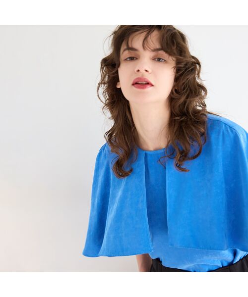 R-ISM / リズム シャツ・ブラウス | 【セットアップ対応・洗える】サテンピーチケープブラウス | 詳細8