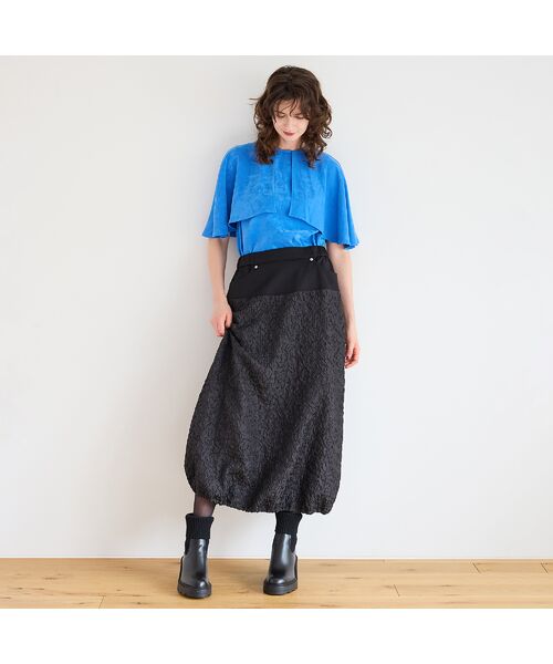 R-ISM / リズム シャツ・ブラウス | 【セットアップ対応・洗える】サテンピーチケープブラウス | 詳細13