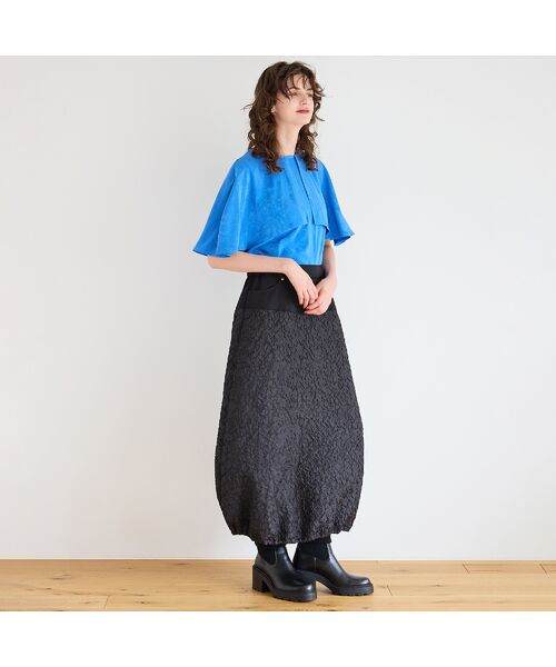 R-ISM / リズム シャツ・ブラウス | 【セットアップ対応・洗える】サテンピーチケープブラウス | 詳細14