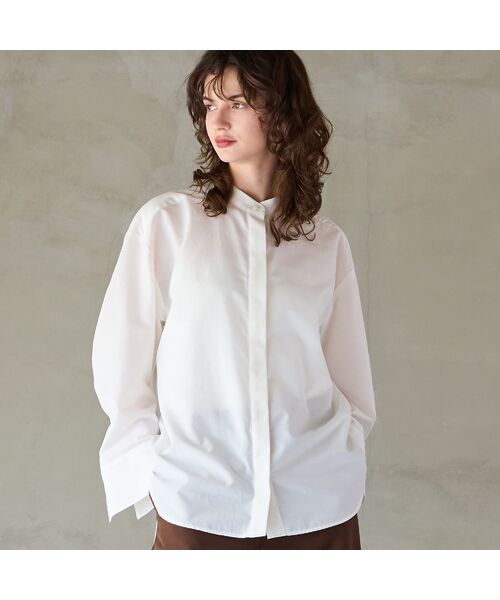 R-ISM/リズム 【洗える】シャーリングシャツ オフ 4