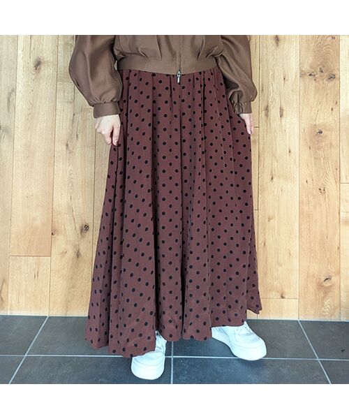 R-ISM / リズム ミニ・ひざ丈スカート | 【IMPORT PRINT】プリントキュロットスカート | 詳細1