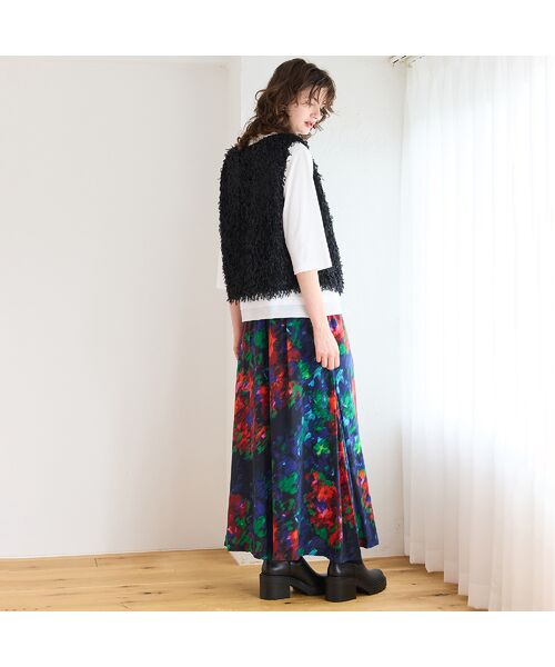 R-ISM / リズム ミニ・ひざ丈スカート | 【IMPORT PRINT】プリントキュロットスカート | 詳細6