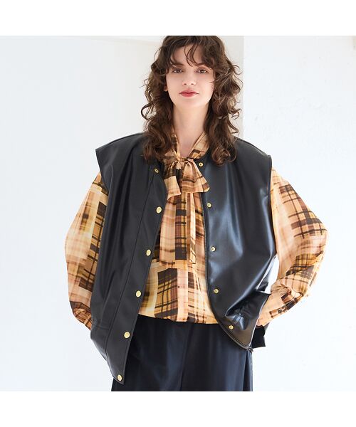 R-ISM / リズム ベスト | フェイクレザージレ | 詳細4