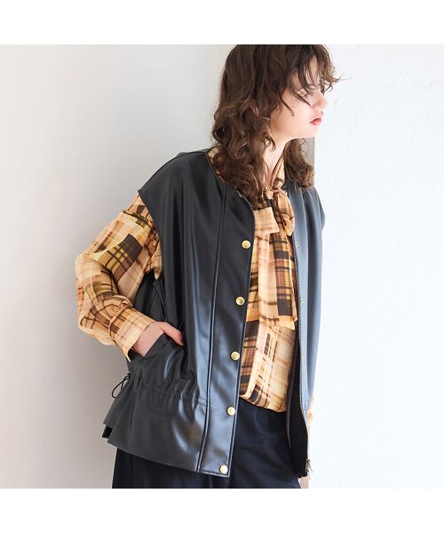 R-ISM / リズム ベスト | フェイクレザージレ | 詳細8