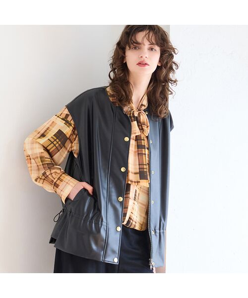 R-ISM / リズム ベスト | フェイクレザージレ | 詳細9