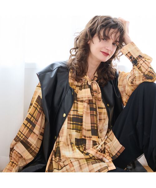 R-ISM / リズム ベスト | フェイクレザージレ | 詳細12