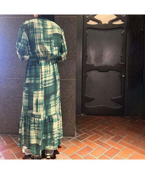 R-ISM / リズム ミニ丈・ひざ丈ワンピース | 【オリジナルプリント】パッチワークチェックワンピース | 詳細4