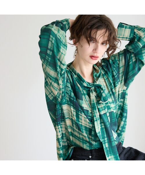 R-ISM / リズム シャツ・ブラウス | 【オリジナルプリント】パッチワークチェックブラウス | 詳細9