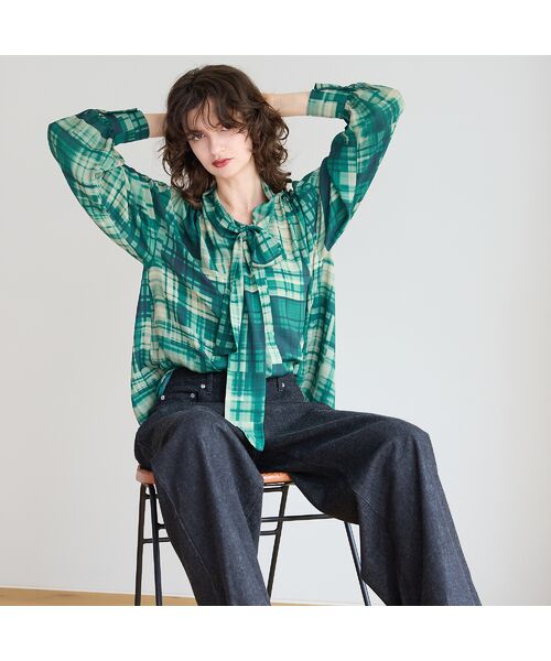 R-ISM / リズム シャツ・ブラウス | 【オリジナルプリント】パッチワークチェックブラウス | 詳細11
