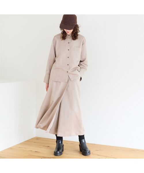 R-ISM / リズム シャツ・ブラウス | 【セットアップ対応・S/M/Lサイズあり】スエードルックシャツ | 詳細2