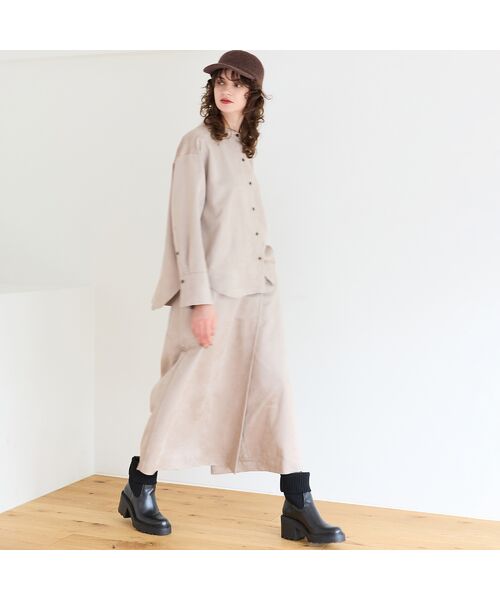 R-ISM / リズム シャツ・ブラウス | 【セットアップ対応・S/M/Lサイズあり】スエードルックシャツ | 詳細3