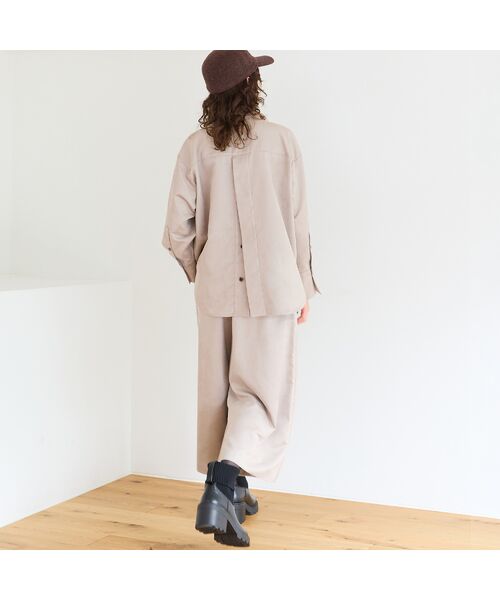 R-ISM / リズム シャツ・ブラウス | 【セットアップ対応・S/M/Lサイズあり】スエードルックシャツ | 詳細5