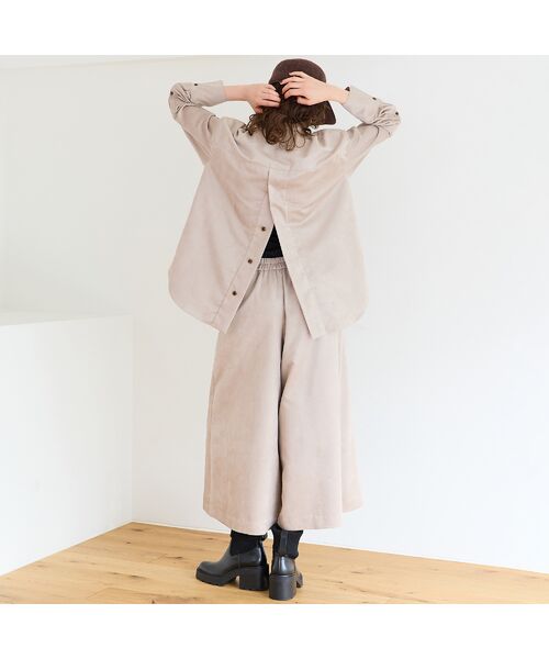 R-ISM / リズム シャツ・ブラウス | 【セットアップ対応・S/M/Lサイズあり】スエードルックシャツ | 詳細7