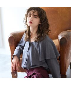 R-ISM / リズム シャツ・ブラウス | 【洗える・S/M/Lサイズあり】アシンメトリーラッフルブラウス