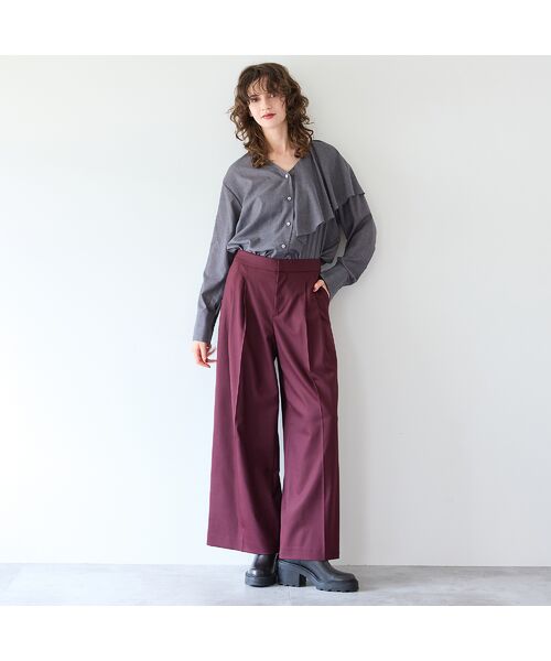 R-ISM / リズム シャツ・ブラウス | 【洗える・S/M/Lサイズあり】アシンメトリーラッフルブラウス | 詳細11