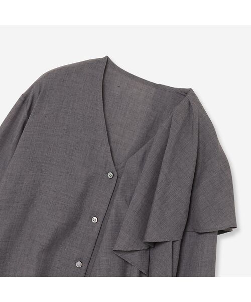 R-ISM / リズム シャツ・ブラウス | 【洗える・S/M/Lサイズあり】アシンメトリーラッフルブラウス | 詳細2