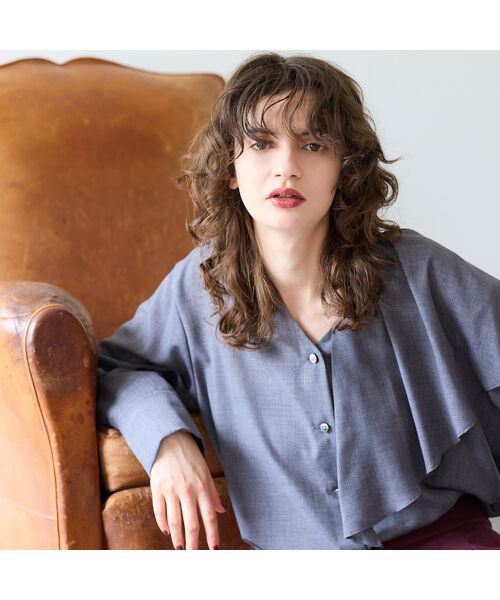 R-ISM / リズム シャツ・ブラウス | 【洗える・S/M/Lサイズあり】アシンメトリーラッフルブラウス | 詳細7