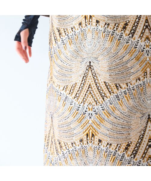 R-ISM / リズム ミニ・ひざ丈スカート | 【インポート素材・洗える】ピーコックジャカードスカート | 詳細13