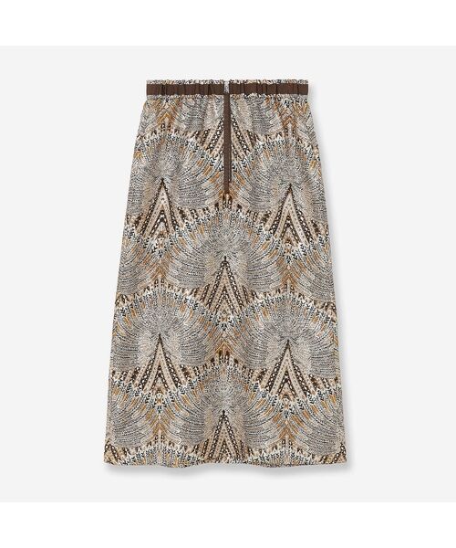 R-ISM / リズム ミニ・ひざ丈スカート | 【インポート素材・洗える】ピーコックジャカードスカート | 詳細2