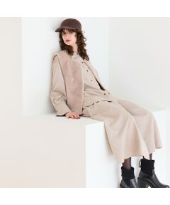 R-ISM / リズム ミニ・ひざ丈スカート | 【セットアップ対応・S/M/Lサイズあり】スエードルックキュロットスカート