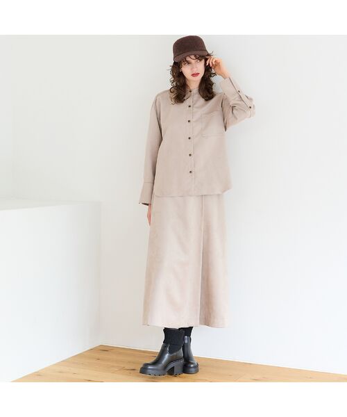 R-ISM / リズム ミニ・ひざ丈スカート | 【セットアップ対応・S/M/Lサイズあり】スエードルックキュロットスカート | 詳細6