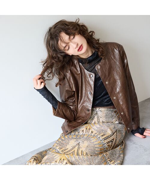 R-ISM / リズム ノーカラージャケット | 【リバーシブル】シープレザーリバージャケット | 詳細3