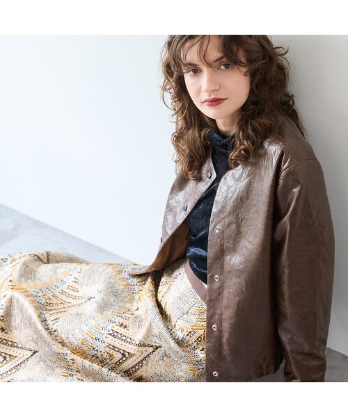 R-ISM / リズム ノーカラージャケット | 【リバーシブル】シープレザーリバージャケット | 詳細4