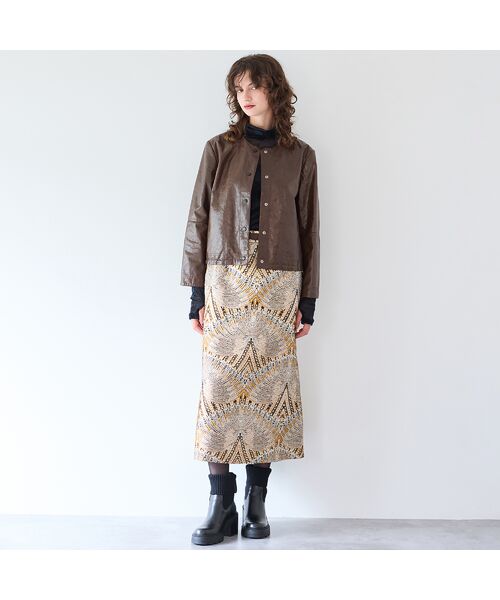 R-ISM / リズム ノーカラージャケット | 【リバーシブル】シープレザーリバージャケット | 詳細6