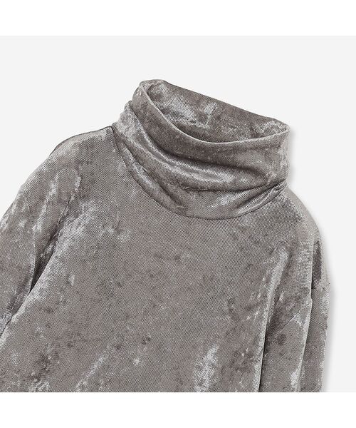 R-ISM / リズム カットソー | 【洗える】メッシュベロアタートルカットソー | 詳細5