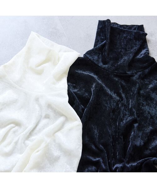 R-ISM / リズム カットソー | 【洗える】メッシュベロアタートルカットソー | 詳細17