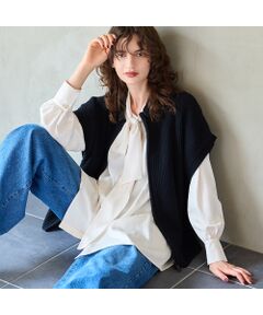 R-ISM / リズム ベスト | 【カシミヤブレンド30％】ジップニットベスト