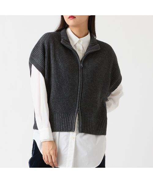 R-ISM / リズム ベスト | 【カシミヤブレンド30％】ジップニットベスト | 詳細2