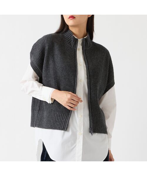 R-ISM / リズム ベスト | 【カシミヤブレンド30％】ジップニットベスト | 詳細3