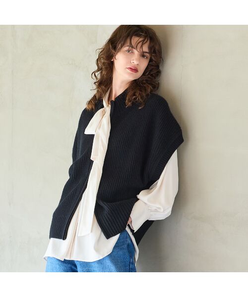 R-ISM / リズム ベスト | 【カシミヤブレンド30％】ジップニットベスト | 詳細9