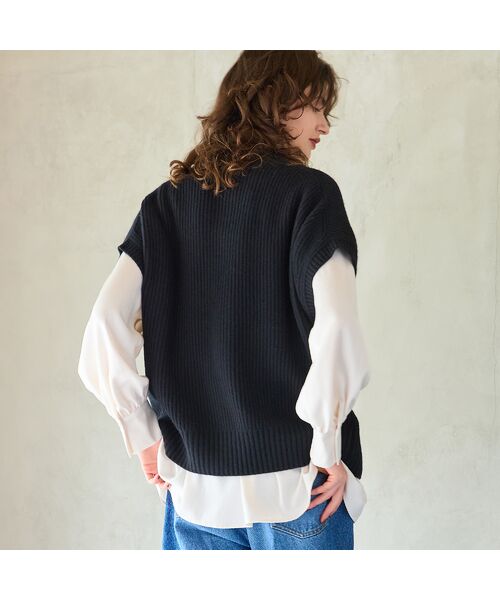 R-ISM / リズム ベスト | 【カシミヤブレンド30％】ジップニットベスト | 詳細11