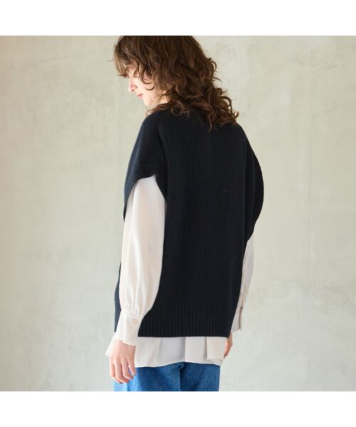 R-ISM / リズム ベスト | 【カシミヤブレンド30％】ジップニットベスト | 詳細13