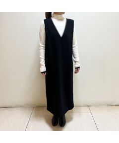 R-ISM / リズム ミニ丈・ひざ丈ワンピース | 【洗える】Vネックジャンパースカート