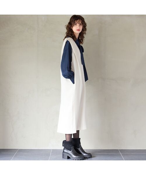 R-ISM / リズム ミニ丈・ひざ丈ワンピース | 【洗える】Vネックジャンパースカート | 詳細7