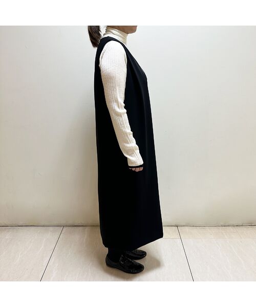 R-ISM / リズム ミニ丈・ひざ丈ワンピース | 【洗える】Vネックジャンパースカート | 詳細10