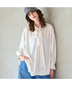 R-ISM / リズム シャツ・ブラウス | 【吸汗速乾・紫外線防止・洗える】ボウタイブラウス