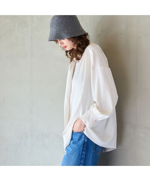 R-ISM / リズム シャツ・ブラウス | 【吸汗速乾・紫外線防止・洗える】ボウタイブラウス | 詳細2